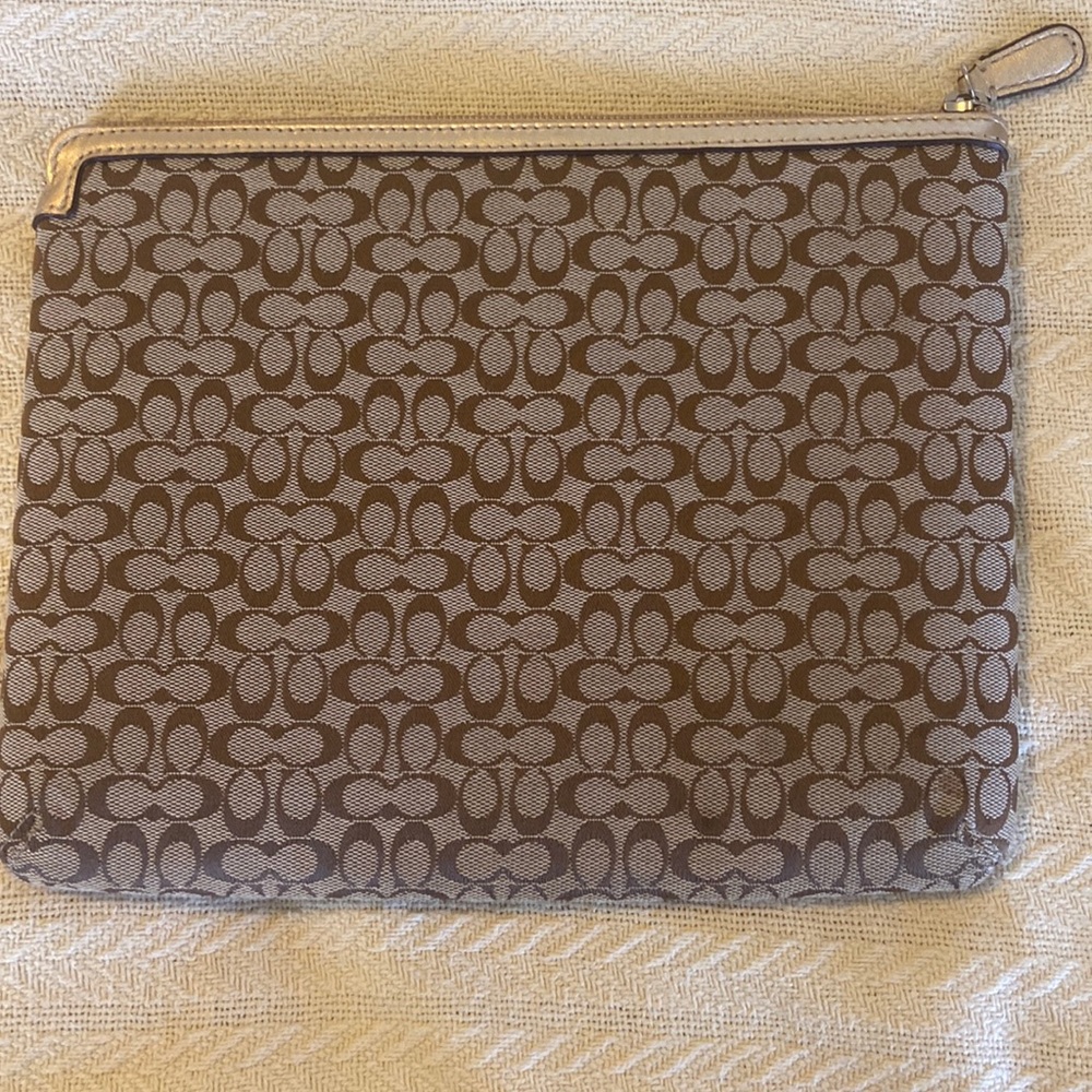 Coach signature C brown ipad case.